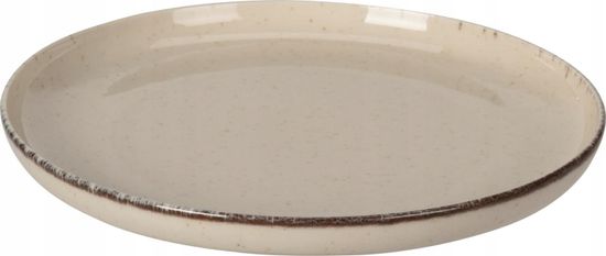 Koopman Porcelánový béžový mělký dezertní talíř 19 cm