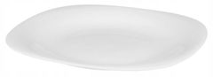 Galicja Čtvercový mělký dezertní talíř bílý 21,5 cm