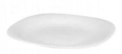 Galicja Čtvercový mělký talíř bílý 28 cm Quadro