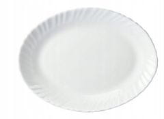 Galicja Oválný porcelánový talíř bílý 25 cm Bianco