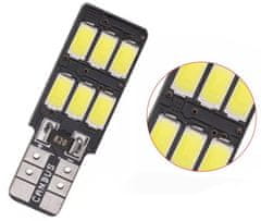 Rabel LED autožárovka T10 W5W Canbus 6 smd 5630 bílá, boční + stabilizátor