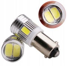 Rabel LED autožárovka BA9S T4W 6 smd 5630 bílá s čočkou