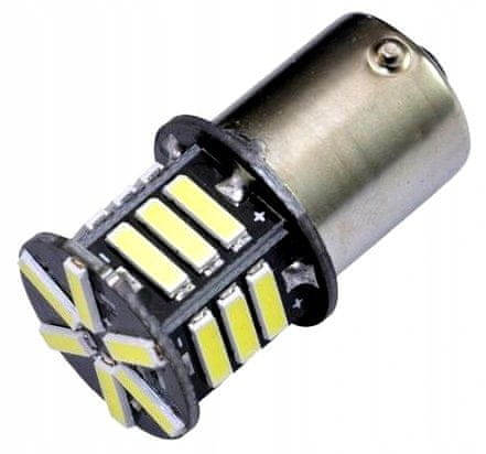 Rabel 24V LED autožárovka BA15S 21 smd 7014 P21W 1156 bílá