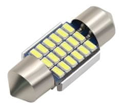 Rabel LED autožárovka 31 mm Canbus 18 smd 3014 C5W C10W C15W SV8,5 bílá + stabilizátor