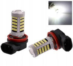 Rabel LED autožárovka H8 H11 63 smd 2835 DRL bílá s čočkou