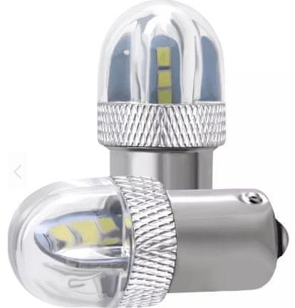 Rabel LED autožárovka BA15S 6 led smd 3030 P21W bílá