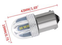 Rabel LED autožárovka BA15S 6 led smd 3030 P21W bílá