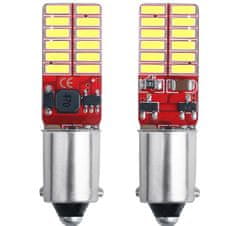 Rabel LED autožárovka BA9S T4W T5W 24 smd 4014 canbus 12V bílá + stabilizátor