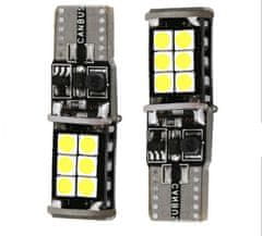 Rabel LED autožárovka T10 W5W 15smd 3030 canbus stabilizátor