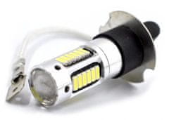 Rabel LED autožárovka H3 30 smd 4014 bílá s čočkou