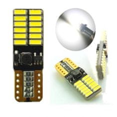 Rabel LED autožárovka T10 W5W Canbus 24 smd 3014 bílá, boční + stabilizátor