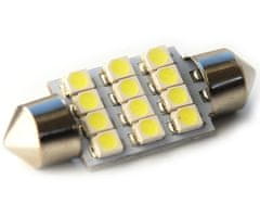 Rabel 24V LED autožárovka 36 mm 12 smd 2835 C5W C10W C15W SV8,5 bílá