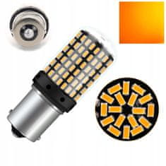 Rabel LED autožárovka BA15S 144 led 4014 CANBUS P21W ORANŽOVÁ