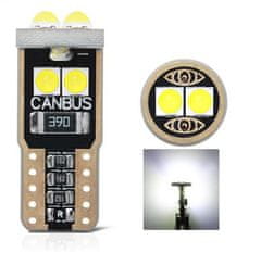 Rabel LED autožárovka T10 W5W 6smd 3030 canbus BÍLÁ