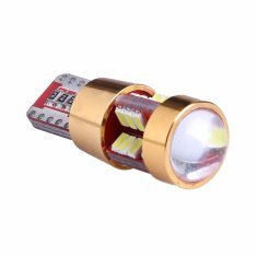 Rabel LED autožárovka T10 W5W 27 smd 3014 bílá canbus s čočkou