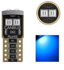 Rabel LED autožárovka T10 W5W 6smd 3030 canbus MODRÁ