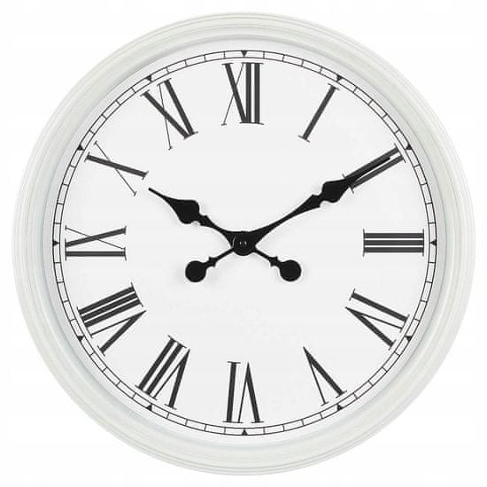 Uniglob Kulaté moderní nástěnné hodiny Adler bílé 50cm