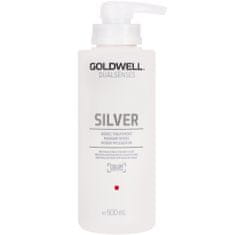 GOLDWELL Dualsenses Silver 60sec Treatment - maska pro šedivé a blond vlasy, neutralizuje žluté tóny, 500 ml