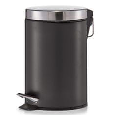 Zeller Koupelnový koš, odpadkový koš - 3 l, barva černá, mat