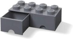 LEGO Úložný box s šuplíky 8 - tmavě šedý