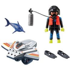 Playmobil Potápěčský skútr , Záchranáři, 15 dílků 70145