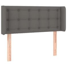 Greatstore Čelo postele s LED šedé 83 x 16 x 78/88 cm umělá kůže