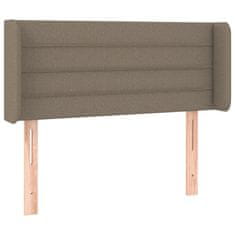 Greatstore Čelo postele s LED taupe 83 x 16 x 78/88 cm textil