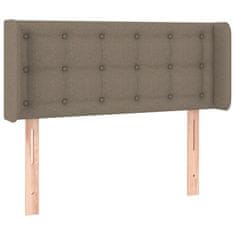 Greatstore Čelo postele s LED taupe 93 x 16 x 78/88 cm textil