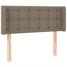 Greatstore Čelo postele s LED taupe 103 x 16 x 78/88 cm textil