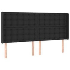 Greatstore Čelo postele s LED černé 203 x 16 x 118/128 cm umělá kůže