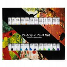 Northix Akrylové barvy - 24 ks - 12 ml 