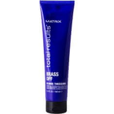 Matrix Total Results Brass Off Blonde Threesome - vyhlazující tepelný ochranný krém pro světlé a blond vlasy, 150 ml