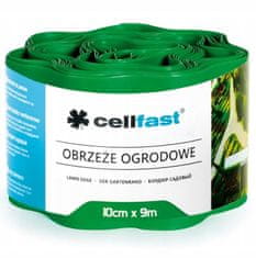 Cellfast Plastové zahradní obruby 10 cm x 9 m zelené