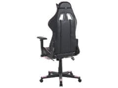Beliani Kancelářská černo-růžová židle s nastavitelnou výškou VICTORY
