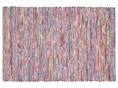 Beliani Různobarevný bavlněný koberec ve světlém odstínu 140x200 cm BARTIN