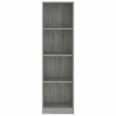 Vidaxl 4patrová knihovna šedá sonoma 40 x 24 x 143 cm kompozitní dřevo