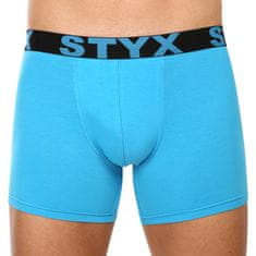 Styx Pánské boxerky long sportovní guma světle modré (U1169) - velikost XXL
