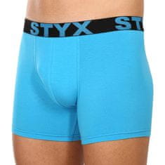 Styx Pánské boxerky long sportovní guma světle modré (U1169) - velikost XXL
