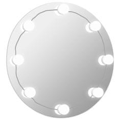 Vidaxl Nástěnné zrcadlo s LED osvětlením kulaté sklo
