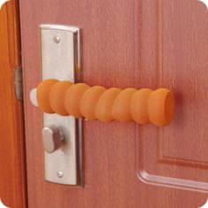 WOWO Ochranný kryt kliky dveří s houbovým designem, hnědý