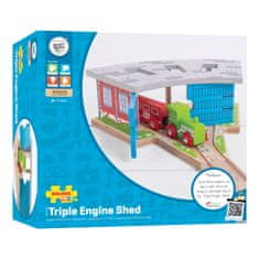 InnoVibe Bigjigs Rail Trojité depo s vraty