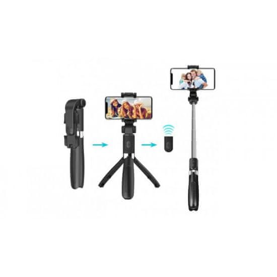 Media-Tech MT5542 Media-Tech tripod-selfie tyč a stolní stojan s bluetooth 2in1