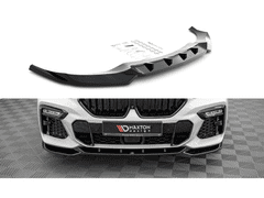 Maxton Design spoiler pod přední nárazník pro BMW X6 G06 /M-Pack, černý lesklý plast ABS