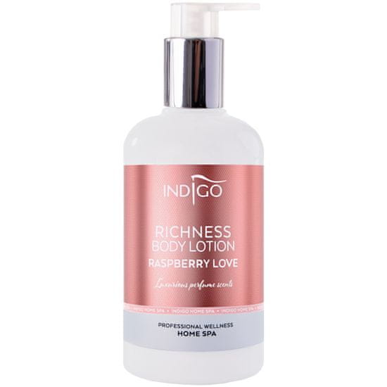 Indigo Body Lotion Raspberry Love - vyživující tělové mléko s malinovou vůní, 300 ml