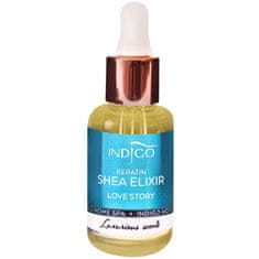 Indigo Keratin Shea Elixir Love Story - kondicionér na kůžičku a nehty s keratinem a vitamínem E, 8 ml