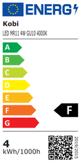 Kobi LED žárovka HALOGEN MR11 GU10 4W = 30W 4000K