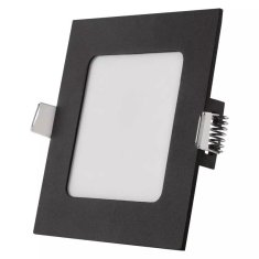 Emos Černý vestavný LED panel hranatý 120 x 120mm 7W CCT Premium ZD2323