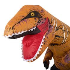KIK Nafukovací kostým T-Rex 150 - 190 cm hnědá