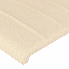 Greatstore Čelo postele s LED krémové 200x5x78/88 cm textil