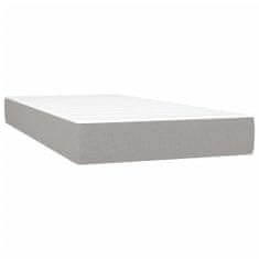 Petromila Box spring postel s matrací světle šedá 90x200 cm samet
